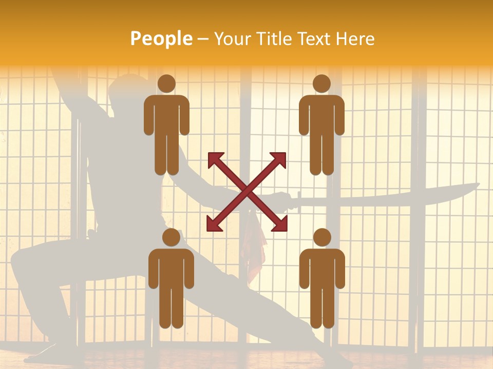 Orange Fight Background PowerPoint Template