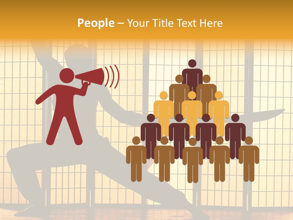 Orange Fight Background PowerPoint Template