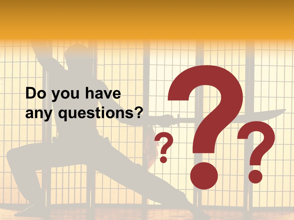 Orange Fight Background PowerPoint Template