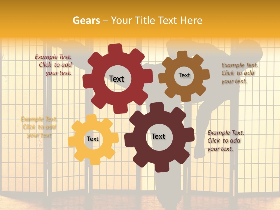 Japanese Fitness Male PowerPoint Template