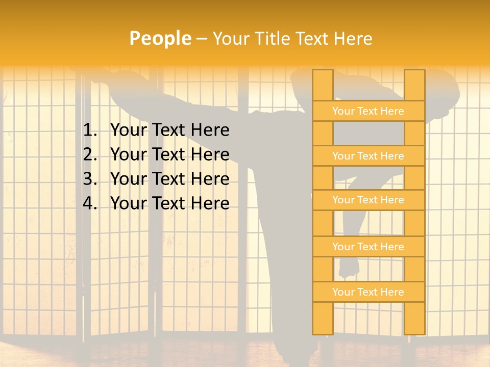 Japanese Fitness Male PowerPoint Template