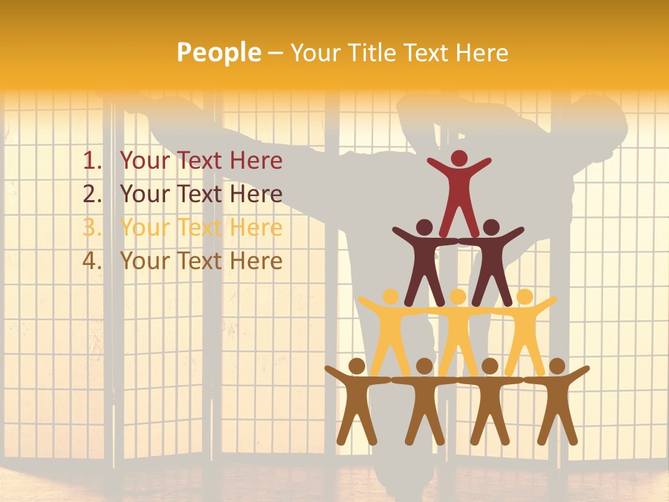 Japanese Fitness Male PowerPoint Template