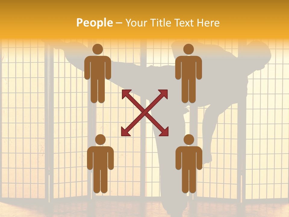 Japanese Fitness Male PowerPoint Template