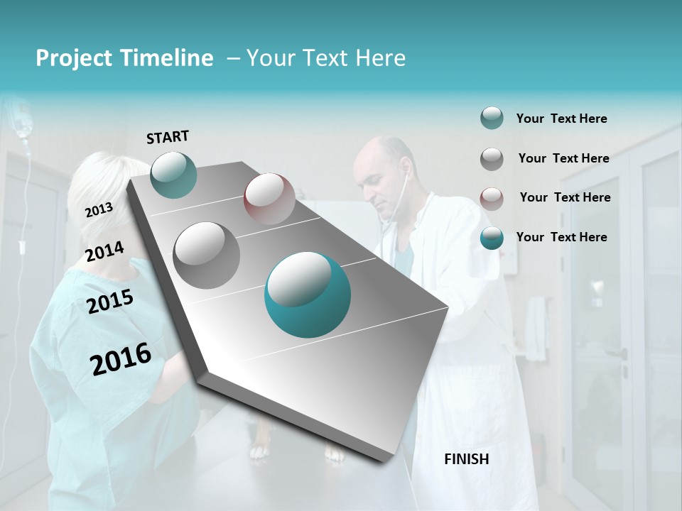 Doctor Holding Woman PowerPoint Template