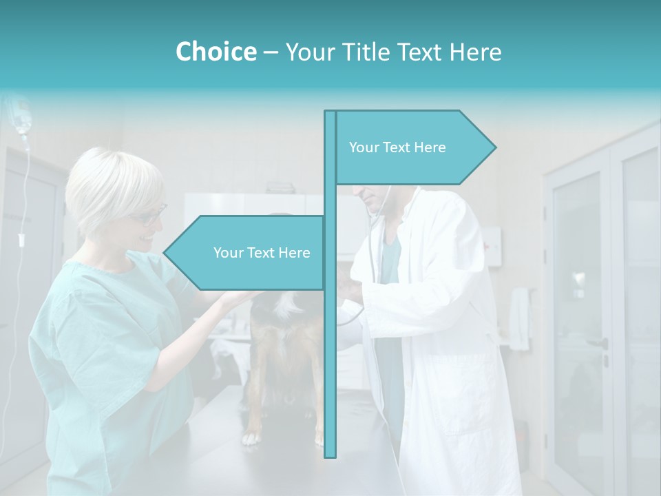Doctor Holding Woman PowerPoint Template