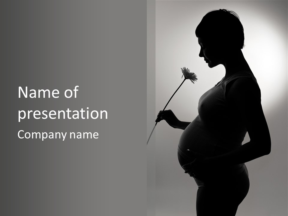 Happy Femininity Expectant PowerPoint Template