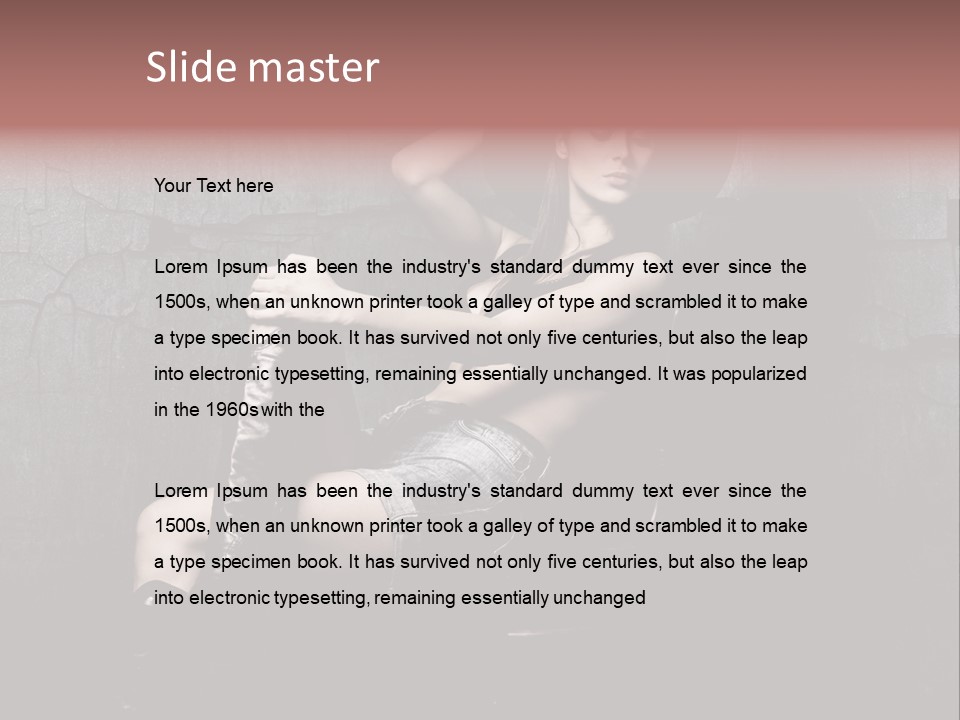 Sensual Beauty Sit PowerPoint Template