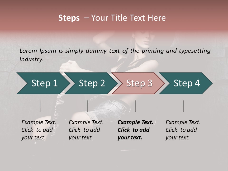 Sensual Beauty Sit PowerPoint Template
