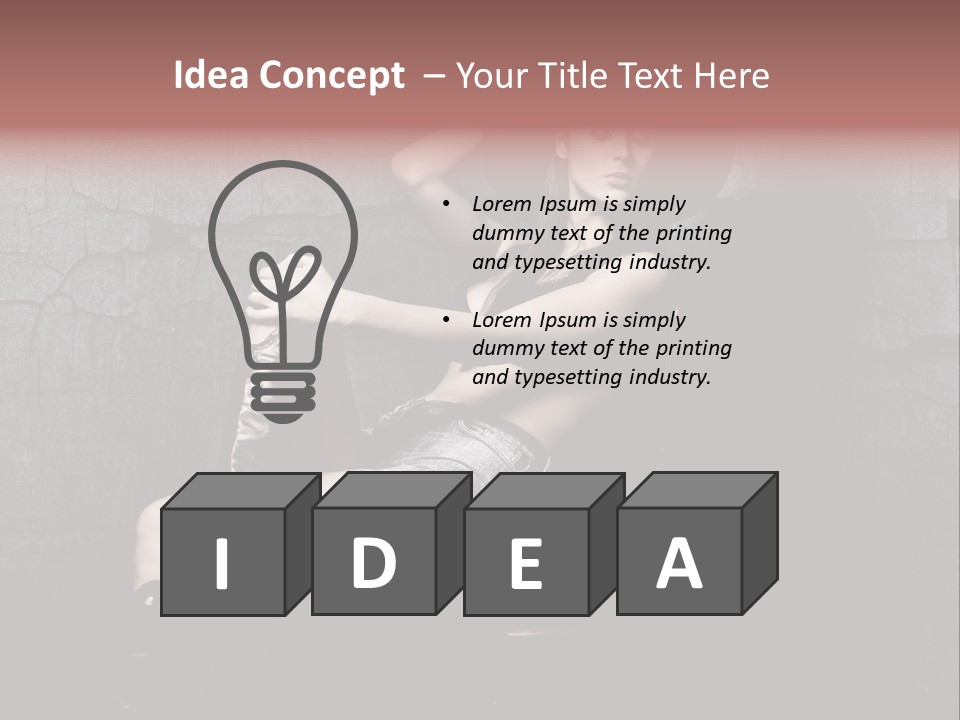 Sensual Beauty Sit PowerPoint Template