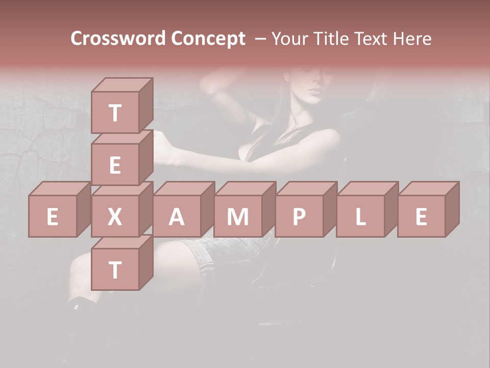 Sensual Beauty Sit PowerPoint Template