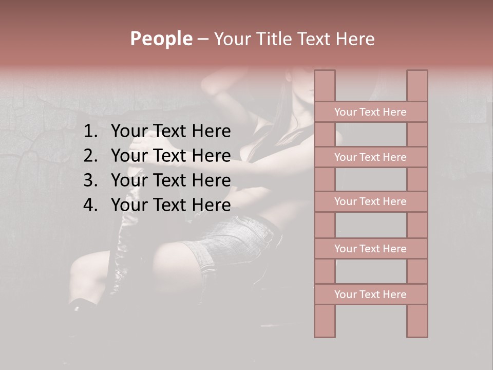 Sensual Beauty Sit PowerPoint Template