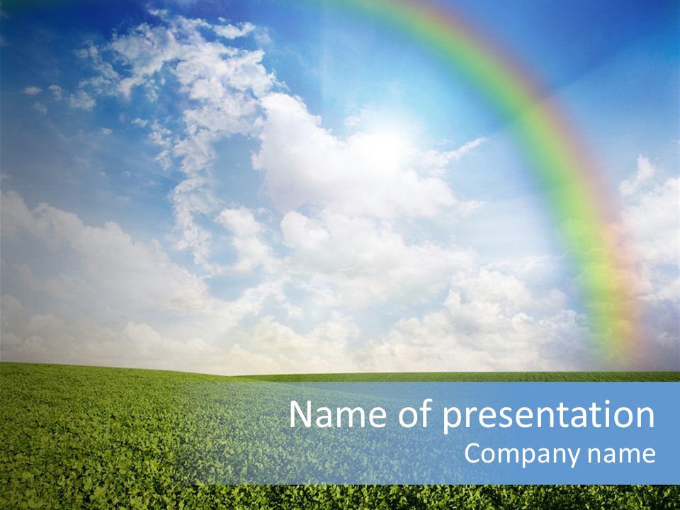 Meadow Green Landscape PowerPoint Template