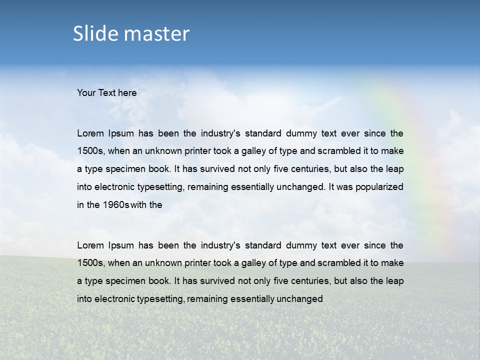 Meadow Green Landscape PowerPoint Template