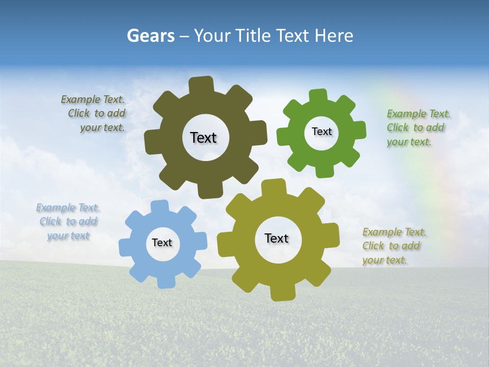 Meadow Green Landscape PowerPoint Template