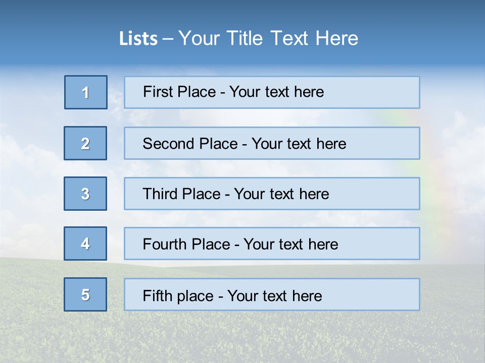 Meadow Green Landscape PowerPoint Template