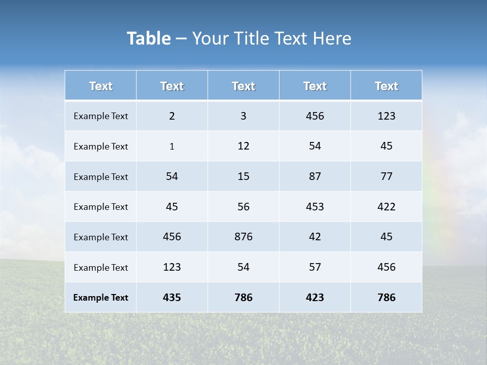 Meadow Green Landscape PowerPoint Template