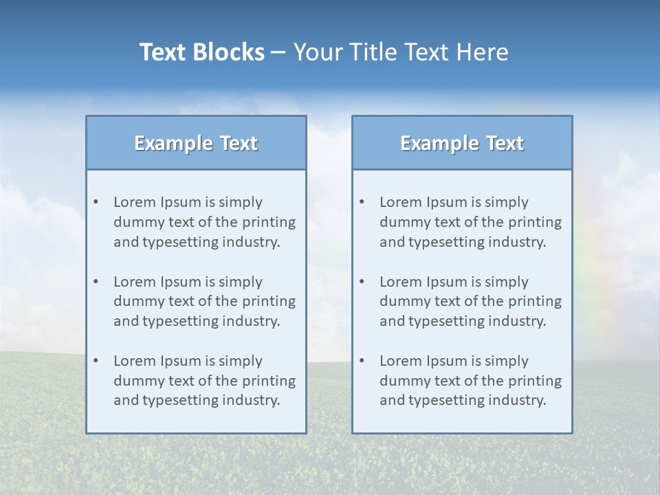 Meadow Green Landscape PowerPoint Template