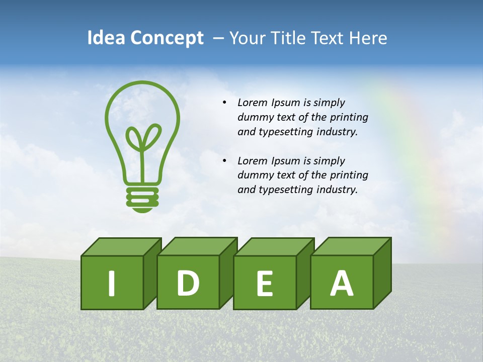 Meadow Green Landscape PowerPoint Template