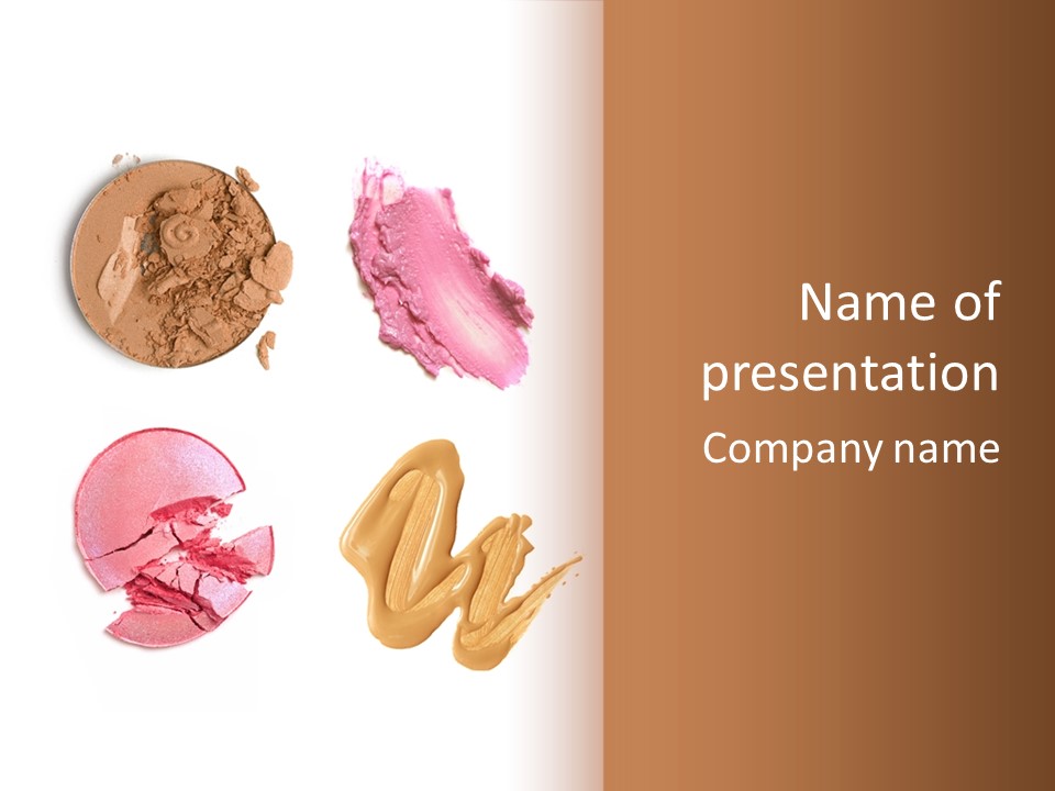 White Background Particle Makeup PowerPoint Template