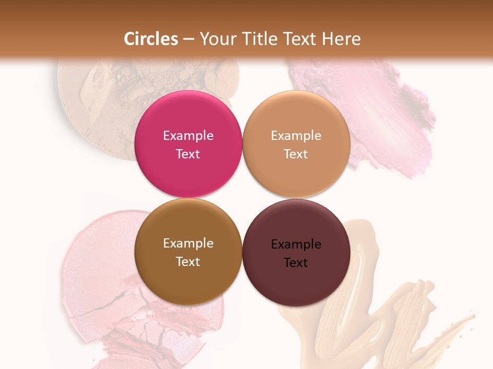 White Background Particle Makeup PowerPoint Template
