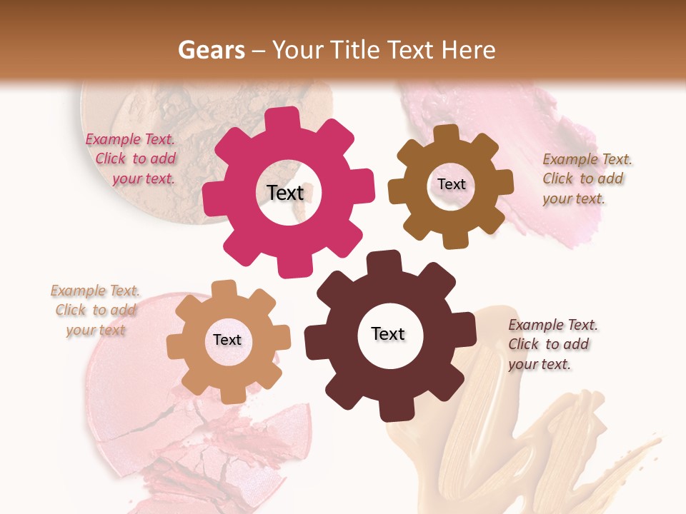 White Background Particle Makeup PowerPoint Template