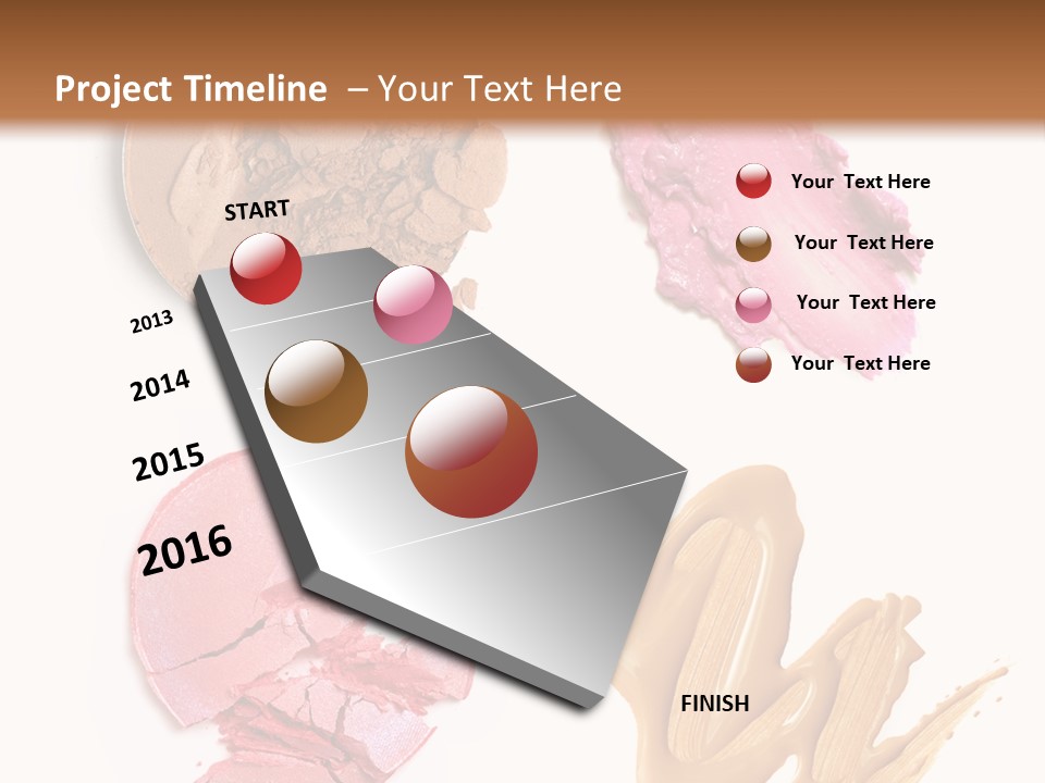 White Background Particle Makeup PowerPoint Template