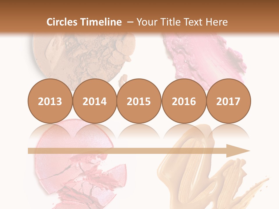 White Background Particle Makeup PowerPoint Template