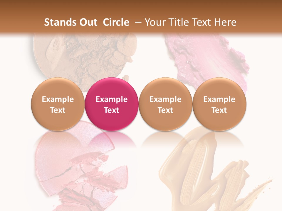 White Background Particle Makeup PowerPoint Template
