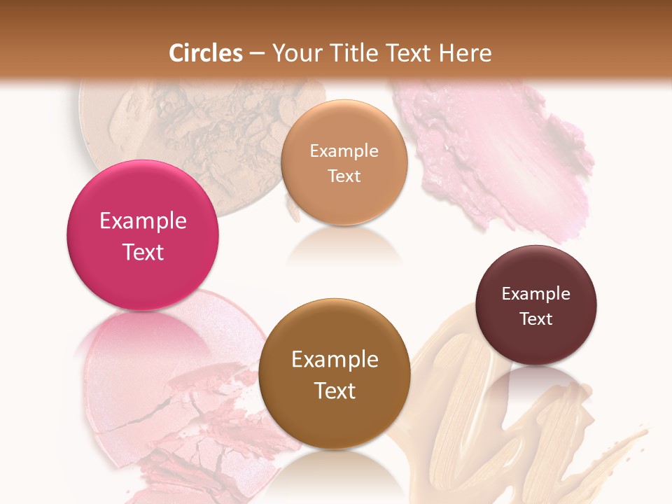 White Background Particle Makeup PowerPoint Template