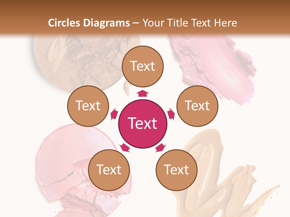 White Background Particle Makeup PowerPoint Template