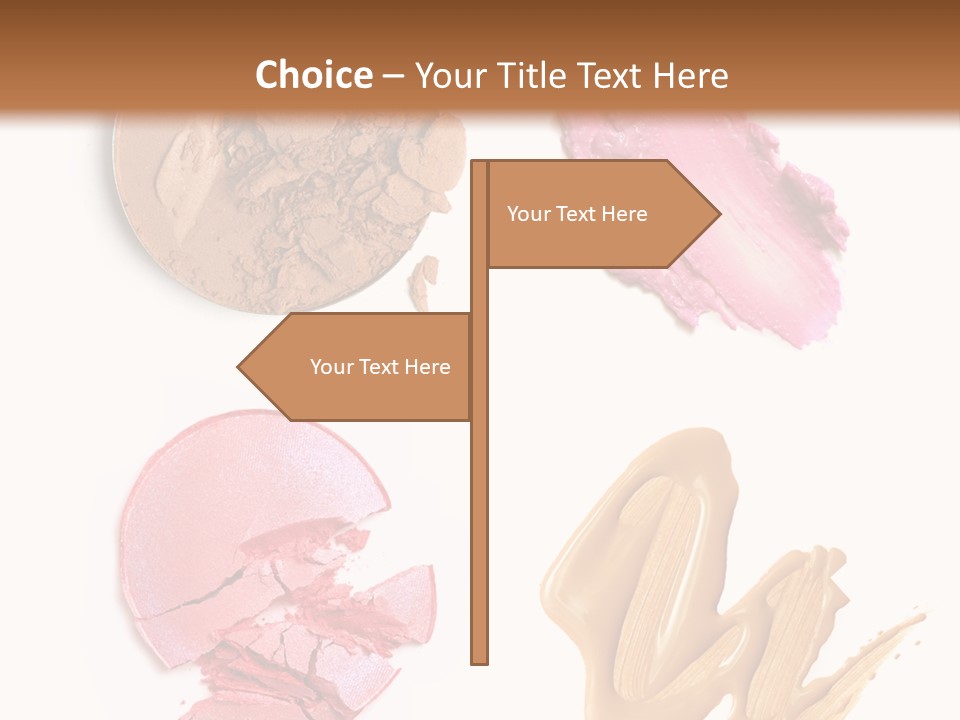 White Background Particle Makeup PowerPoint Template