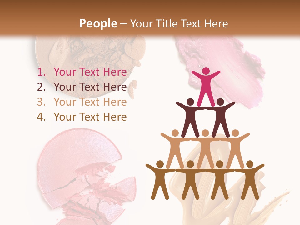 White Background Particle Makeup PowerPoint Template