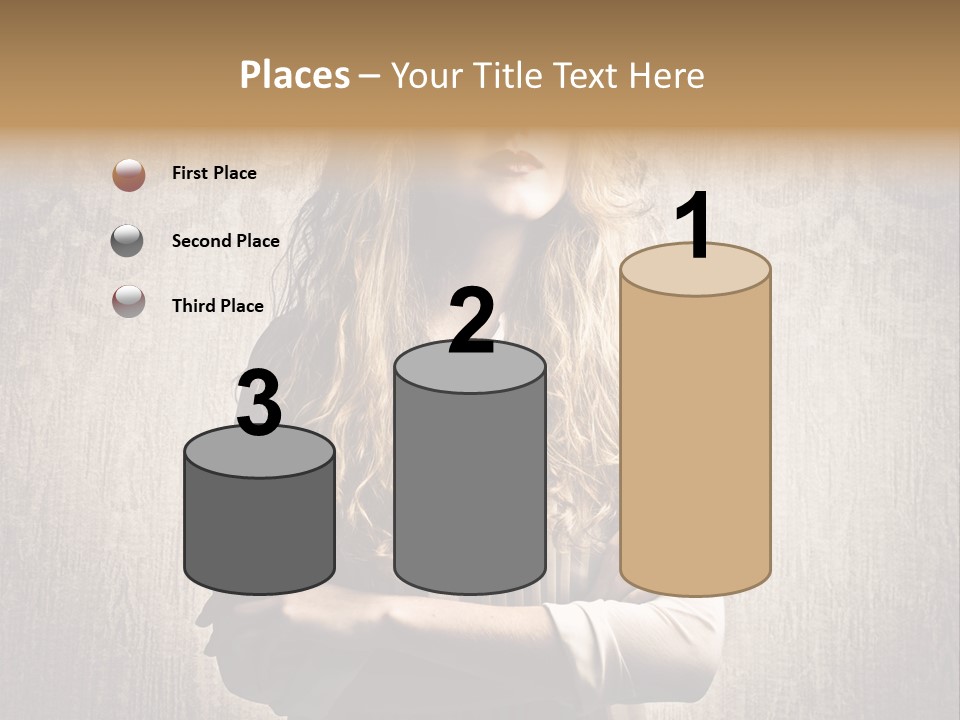 Blonde Female Wallpaper PowerPoint Template