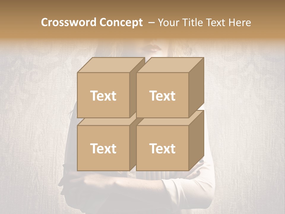 Blonde Female Wallpaper PowerPoint Template