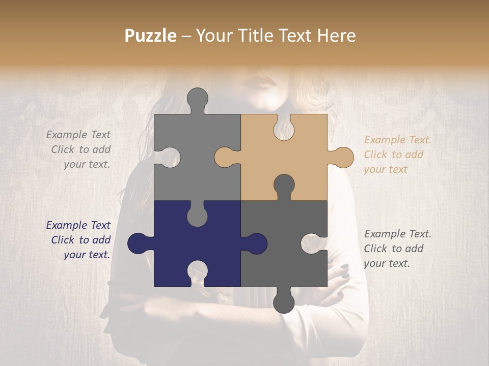 Blonde Female Wallpaper PowerPoint Template