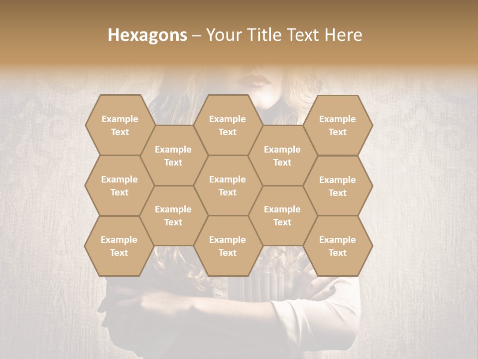 Blonde Female Wallpaper PowerPoint Template