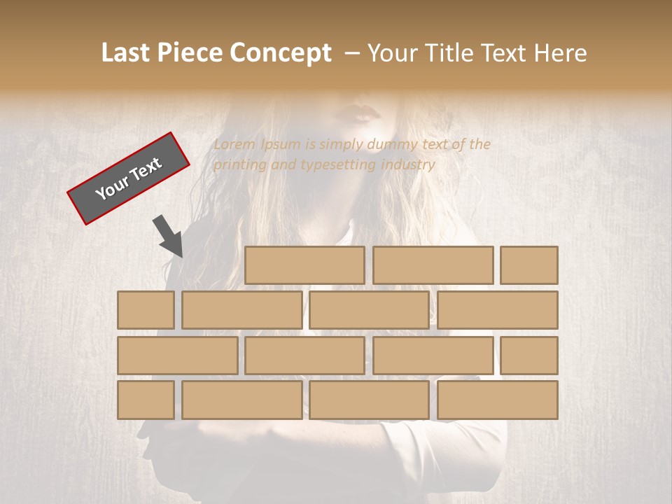 Blonde Female Wallpaper PowerPoint Template