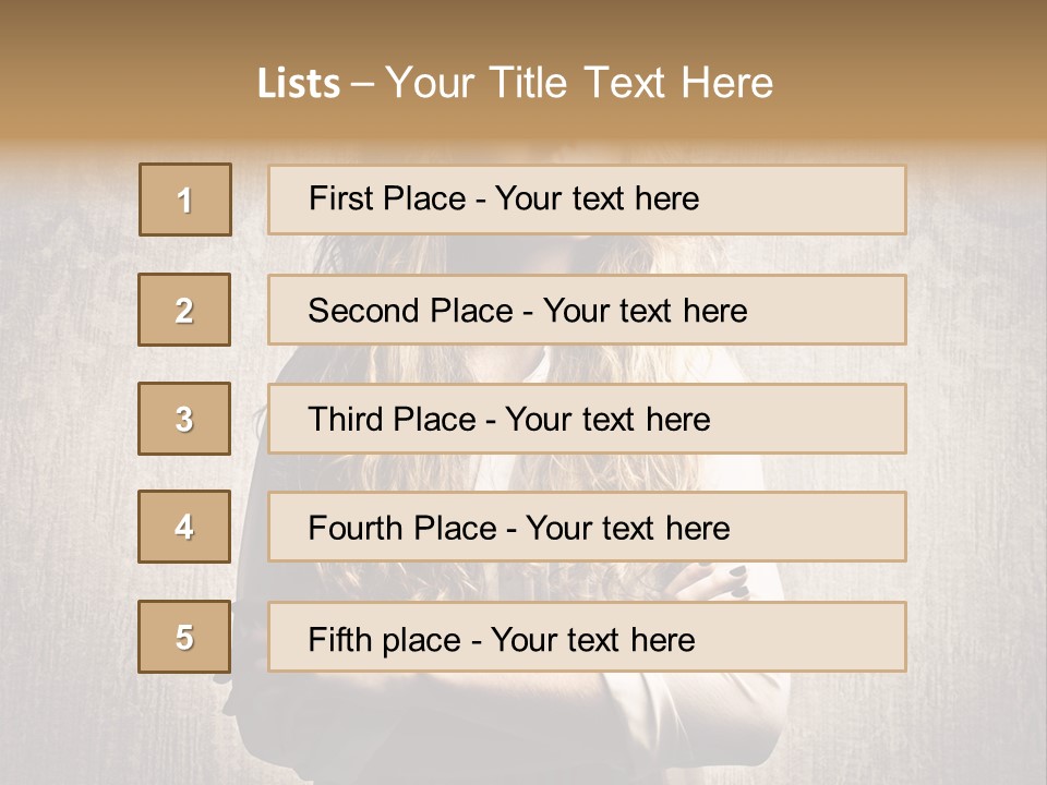 Blonde Female Wallpaper PowerPoint Template