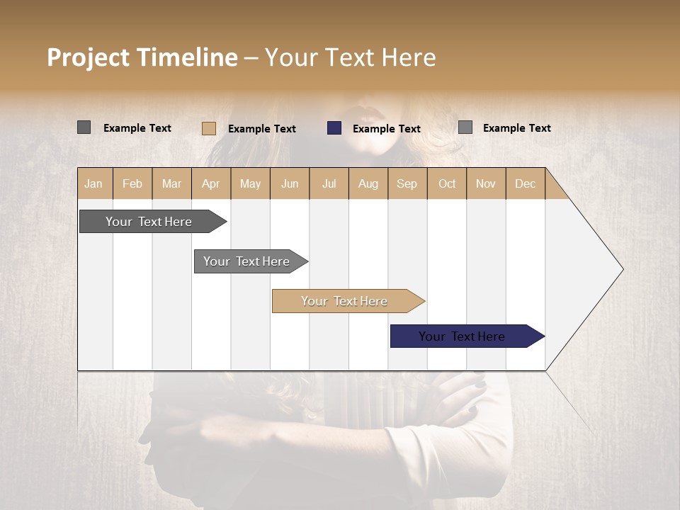 Blonde Female Wallpaper PowerPoint Template