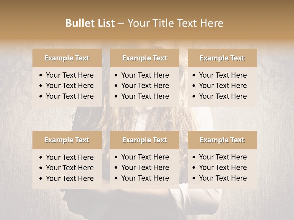 Blonde Female Wallpaper PowerPoint Template