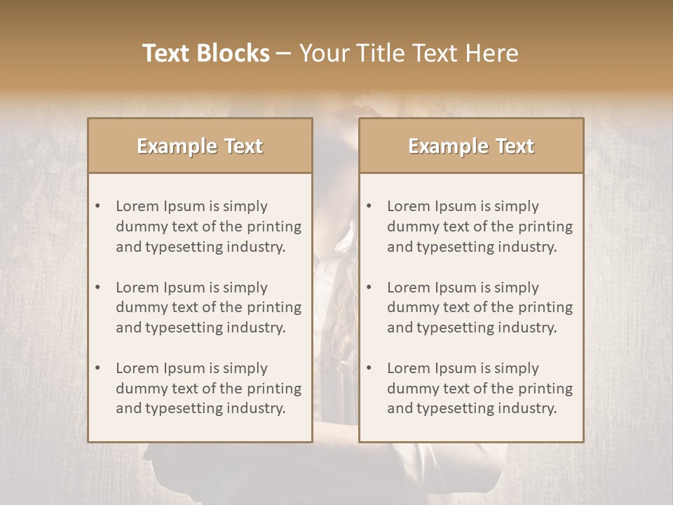 Blonde Female Wallpaper PowerPoint Template