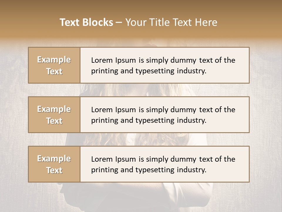 Blonde Female Wallpaper PowerPoint Template