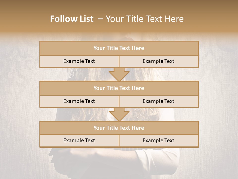 Blonde Female Wallpaper PowerPoint Template