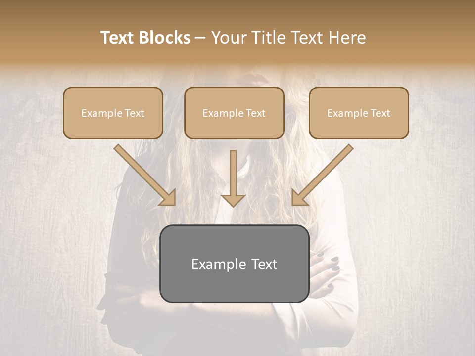 Blonde Female Wallpaper PowerPoint Template