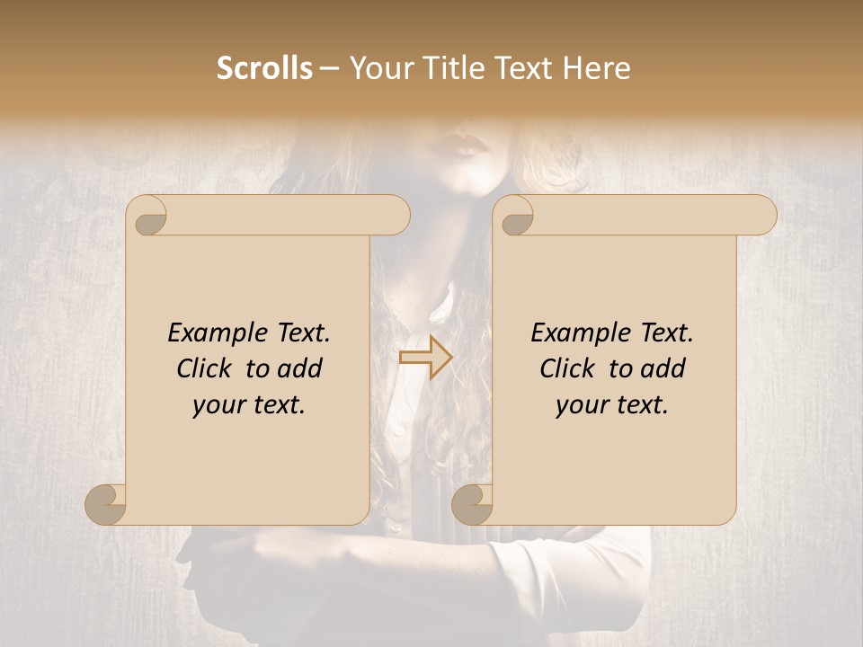 Blonde Female Wallpaper PowerPoint Template