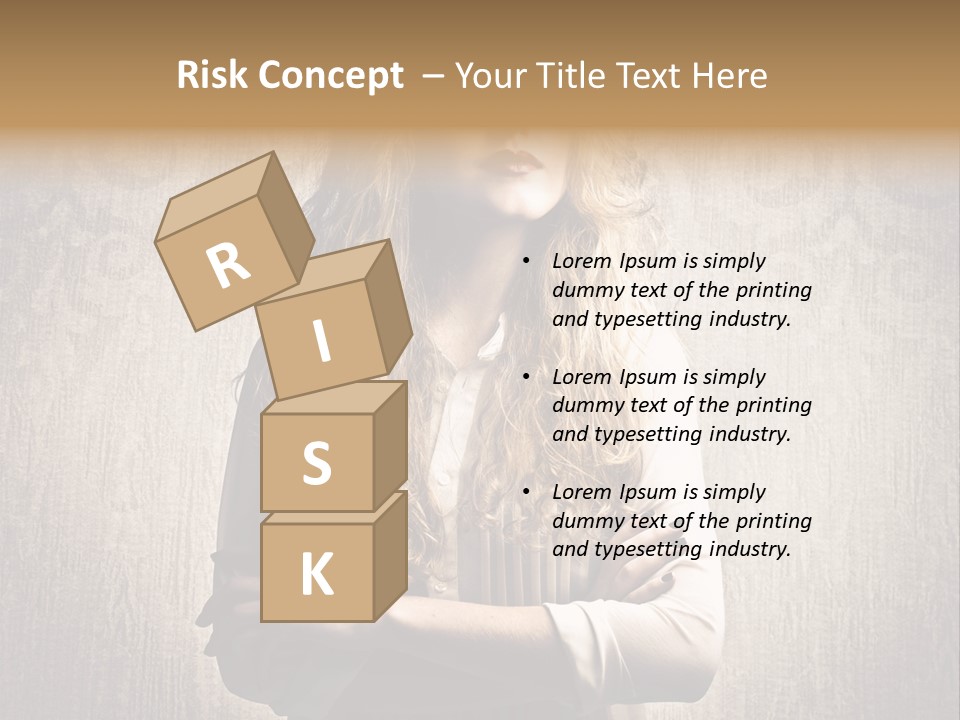 Blonde Female Wallpaper PowerPoint Template