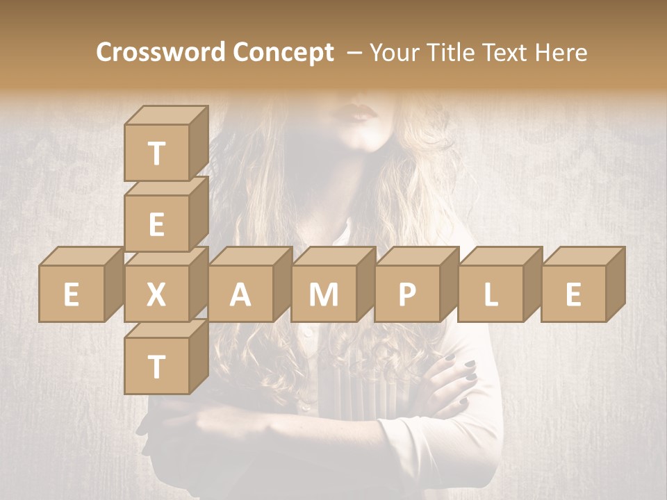 Blonde Female Wallpaper PowerPoint Template