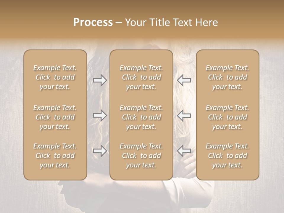 Blonde Female Wallpaper PowerPoint Template