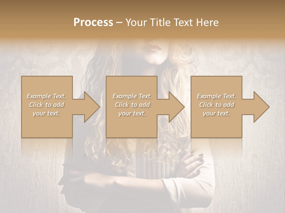 Blonde Female Wallpaper PowerPoint Template