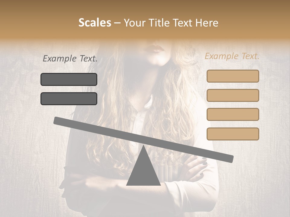 Blonde Female Wallpaper PowerPoint Template